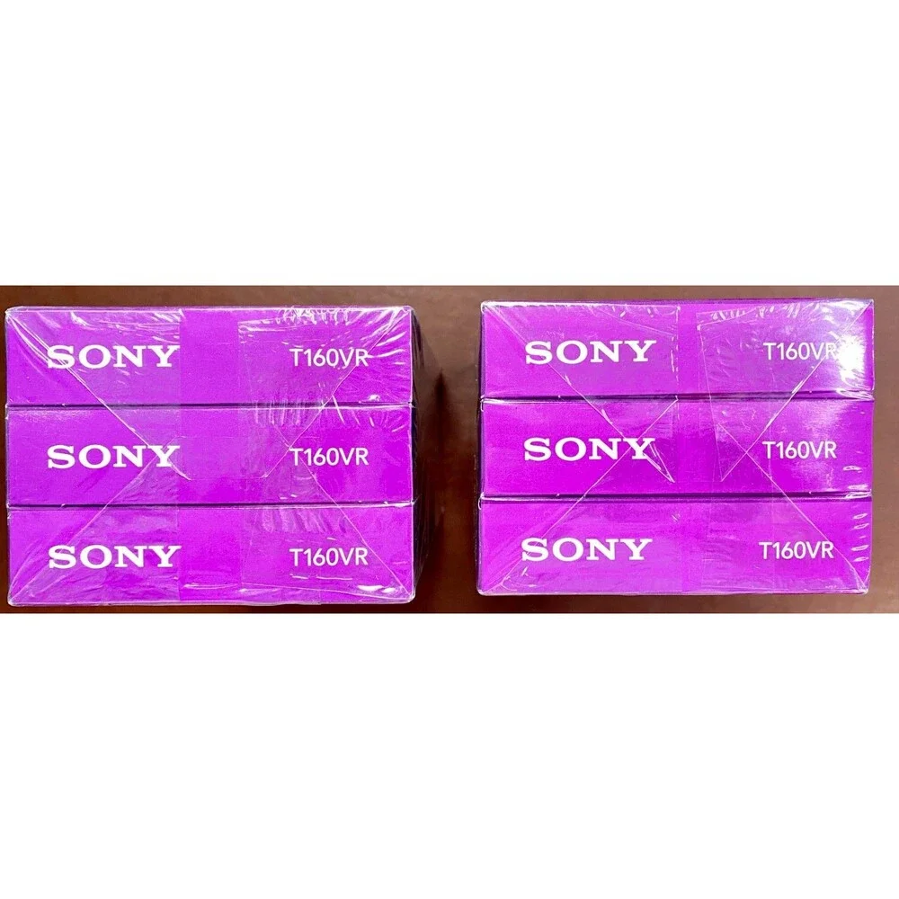 Sony 8 HRS 6 Premium T-160VL Blank VHS Tapes NEW SEALED